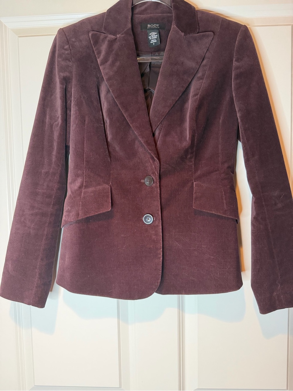 Vintage Victoria's Secret Women's Burgundy Velvet Blazer